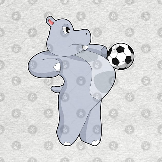 Hippo Soccer Soccer player by Markus Schnabel